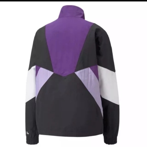 PUMA x Lauren London Track Jacket Black/Purple Windbreaker Large - Picture 8 of 8